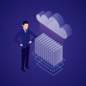 data network documents alined cloud storage vector illustration